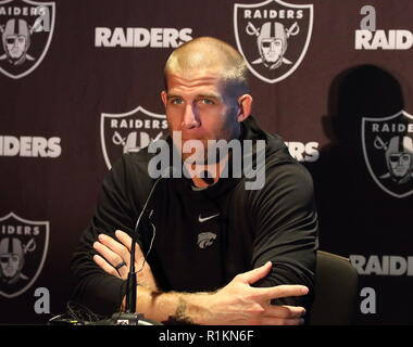 Oakland Raiders Pressekonferenz im Hilton London, Wembley, Großbritannien vor ihren NFL UK Internationale Reihe Spiel vs Seattle Seahawks, Wembley Stadion, London Mit: Jordy Nelson Wo: London, Vereinigtes Königreich, wenn: 12 Okt 2018 Credit: WENN.com Stockfoto