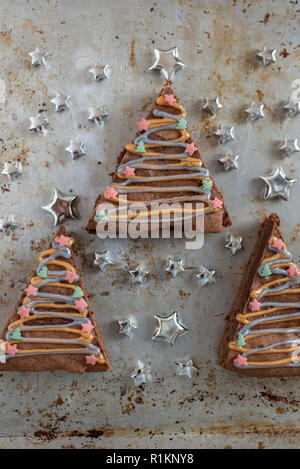 Weihnachten-Brownies Stockfoto