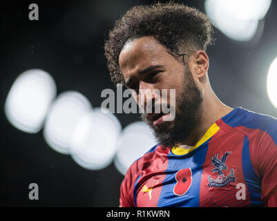 LONDON, ENGLAND - 10. NOVEMBER: Andros Townsend von Crystal Palace während der Premier League Match zwischen Crystal Palace und Tottenham Hotspur an Selhurst Park am 10. November 2018 in London, Vereinigtes Königreich. (MB) Stockfoto