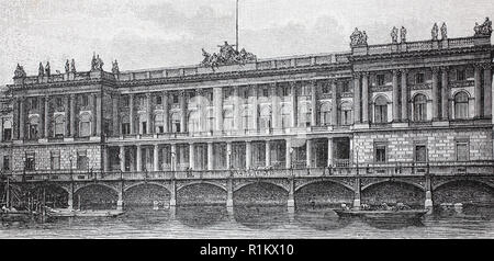 Digital verbesserte Reproduktion, die Börse von Berlin, Deutschland, 1888 Stockfoto