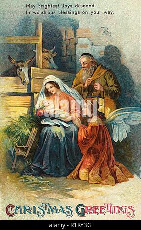 Vintage Christmas Card Design Stockfoto