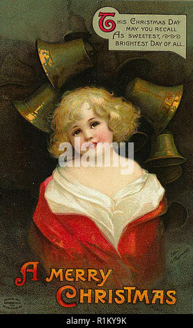 Vintage Christmas Card Design Stockfoto