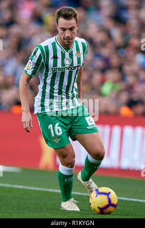 BARCELONA, SPANIEN - 11 NOVEMBER: Loren Moron von Real Betis Balompie in Aktion während der Liga Match zwischen dem FC Barcelona und Real Betis Balompie im Camp Nou am 11. November 2018 in Barcelona, Spanien. (Foto von David Aliaga/MB Medien) Stockfoto