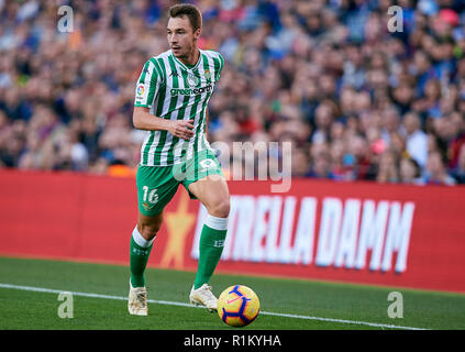 BARCELONA, SPANIEN - 11 NOVEMBER: Loren Moron von Real Betis Balompie in Aktion während der Liga Match zwischen dem FC Barcelona und Real Betis Balompie im Camp Nou am 11. November 2018 in Barcelona, Spanien. (Foto von David Aliaga/MB Medien) Stockfoto