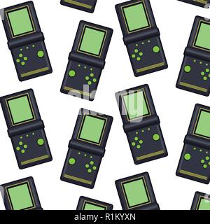 Tetris pop art Hintergrundmuster cartoons Vector Illustration graphic design Stock Vektor