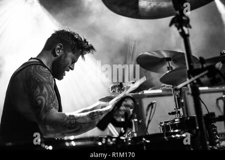 Turbowolf (Blake Davies Drummer) - 4 Nov 2018 - Newcastle Northumbria Institut - Live Konzert Fotografie Stockfoto