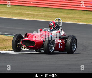 Tony Holz, Tec-Mec Maserati 415, Adrian Flux Trophäe für Pre' 66 Grand Prix Autos, HGPCA, Silverstone Classic, Juli 2018, Silverstone, Chris McEvoy, Cir Stockfoto