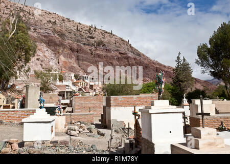 Typisch argentinischen Friedhof in Purmamarca, Argentinien Stockfoto