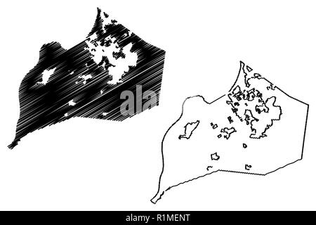 Stadt Louisville (USA Städte, Vereinigte Staaten von Amerika, usa Stadt) Karte Vektor-illustration, kritzeln Skizze Stadt Louisville Karte Stock Vektor