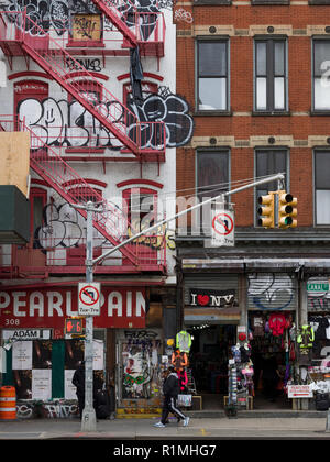 Storefronts, Manhattan, New York City, New York State, USA Stockfoto