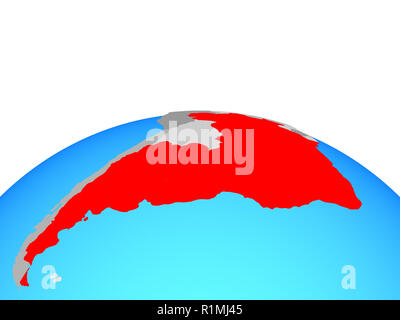Mitglieder des Mercosur auf die politische Welt. 3D-Darstellung. Stockfoto