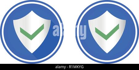 Schild mit Häkchen Stock Vektor