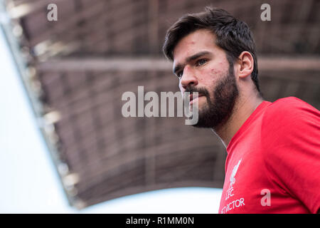 LONDON, ENGLAND - 20. August: (13) Alisson Becker während der Premier League Match zwischen Crystal Palace und dem FC Liverpool an Selhurst Park am 20. August 2018 in London, Vereinigtes Königreich. MB Media Stockfoto