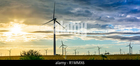 Windenergieanlage in Northwest Indiana Stockfoto