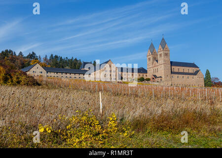 Abtei Eibingen (Abtei St. Hildegard) in der Nähe von Rüdesheim am Rhein, Deutschland. Stockfoto