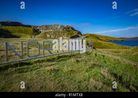 Schottland, Shetland Inseln, Northmavine, schöne Aussicht auf die Insel, Stockfoto