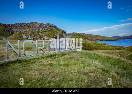 Schottland, Shetland Inseln, Northmavine, schöne Aussicht auf die Insel, Stockfoto