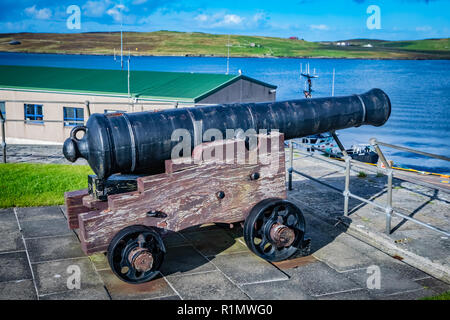 Fort Charlotte im Zentrum von Lerwick, Shetland, ist ein 5-seitig Artillerie fort, mit bastionen an jeder Ecke. Schottland, Vereinigtes Königreich. Stockfoto