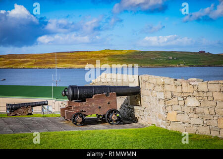 Fort Charlotte im Zentrum von Lerwick, Shetland, ist ein 5-seitig Artillerie fort, mit bastionen an jeder Ecke. Schottland, Vereinigtes Königreich. Stockfoto