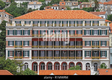 Dubrovnik, Kroatien - 13. Juni 2010: Grand Hotel Imperial Gebäude Exterieur in Dubrovnik, Kroatien. Stockfoto