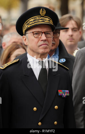 Pascal Mailhos, Präfekt der Rhone, nimmt am 11. November Zeremonie, Lyon, Frankreich Stockfoto