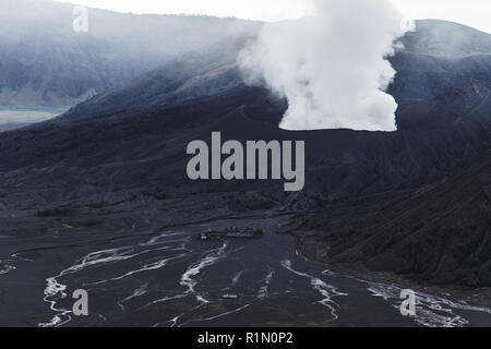 Bromo Vulkan Vulkanausbruch auf der Insel Java in Indonesien Stockfoto