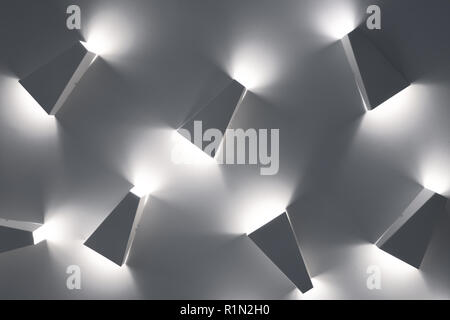 Lampen, ungewöhnliche Deckenlampen. Modernes Design Beleuchtung. Stockfoto