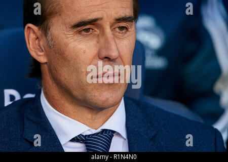 BARCELONA, SPANIEN - 28. Oktober: Julen Lopetegui Head Coach von Real Madrid CF auf Vor der La Liga Match zwischen dem FC Barcelona und Real Madrid CF im Camp Nou am 28. Oktober in Barcelona, Spanien 2018. David Aliaga/MB Media Stockfoto
