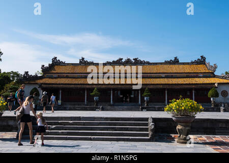 Thai Hoa Palace innerhalb der Mauern umgebene Zitadelle Kinh Thanh die Kaiserstadt Hue Vietnam Asien Hoang thanh UNESCO Weltkulturerbe Stockfoto