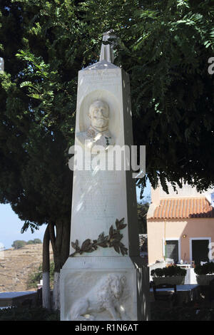 Kea Insel Griechenland Ioulidha Denkmal für den ersten Balkankrieg 1912 - 1913 Stockfoto