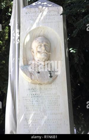 Kea Insel Griechenland Ioulidha Denkmal für den ersten Balkankrieg 1912 - 1913 Stockfoto