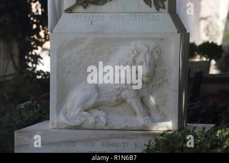 Kea Insel Griechenland Ioulidha Denkmal für den ersten Balkankrieg 1912 - 1913 Stockfoto