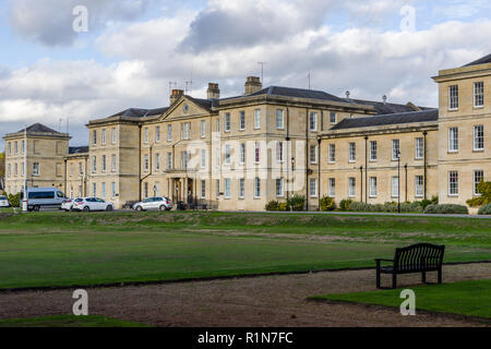 Fassade von St Andrews Hospital, Northampton, UK; einer psychiatrischen Klinik von St Andrews Healthcare. Stockfoto