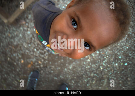 Little Boy In Boroko, Port Moresby, Papua Neu Guinea. Stockfoto