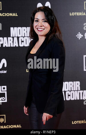 Ana Arias besucht orir para Evitar' Film Premiere während der Woche in Madrid Premiere Callao City Lights Kino in Madrid bin. Stockfoto