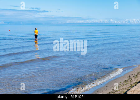 Strand in Jurmala Anfang September. Jūrmala - Jurmala, Lettland, Baltikum, Europa Stockfoto