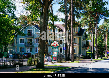 Haus Bauen in Holz. Jūrmala - Jurmala, Lettland, Baltikum, Europa Stockfoto