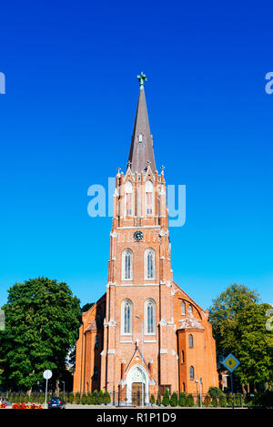 Lutherische Kirche St. Ana in Liepaja. Es ist die älteste Kirche von Liepaja, in XI. Jahrhundert erbaut. Am Anfang war es aus Holz, in letzter Zeit paar Mal rekonstruiert. Liep Stockfoto