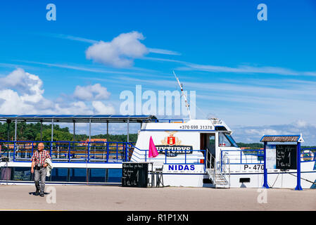 Nida-und Yachthafen. Nida ist ein Ferienort in Litauen, das administrative Zentrum der Gemeinde Neringa. Nida, Neringa Gemeinde, Klaipeda Coun Stockfoto