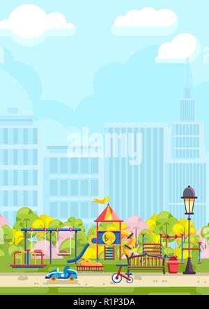 Kinder Spielplatz in Vektor Design Stock Vektor