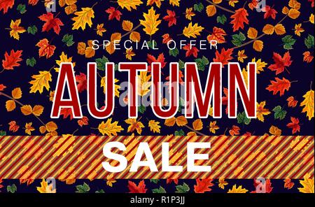 Banner Vorlage für Herbst Verkauf Stock Vektor