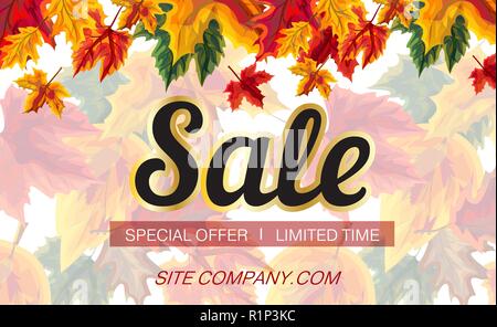 Modernes Design der herbstlichen Verkauf banner Stock Vektor