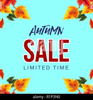 Stilvolle bunte Banner mit Herbst Verkauf Stock Vektor