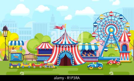 Helle fair im City Park Stock Vektor
