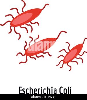Escherichia-coli-Symbol. Cartoon Illustration von Escherichia coli Vektor Symbol für das Web. Stock Vektor