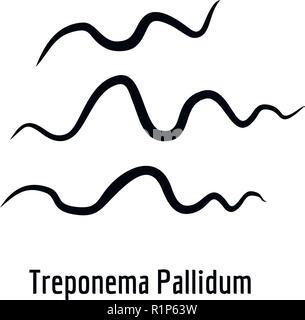 Treponema pallidum-Symbol. Einfache Abbildung von Treponema pallidum Vektor Symbol für das Web. Stock Vektor