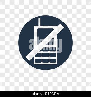 Kein Telefon vektor Icon auf transparentem Hintergrund isoliert, kein Telefon, Transparenz logo Konzept Stock Vektor