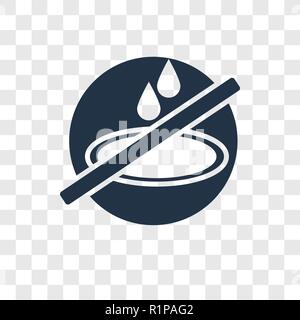 Kein Wasser vektor Icon auf transparentem Hintergrund isoliert, kein Wasser Transparenz logo Konzept Stock Vektor