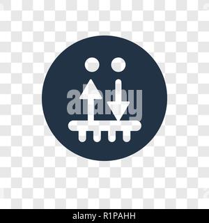 Side up vector icon isolated on transparent background, Side up transparency logo concept Stock Vektor