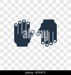Handschuhe vektor Icon auf transparentem Hintergrund isoliert, Handschuhe Transparenz logo Konzept Stock Vektor